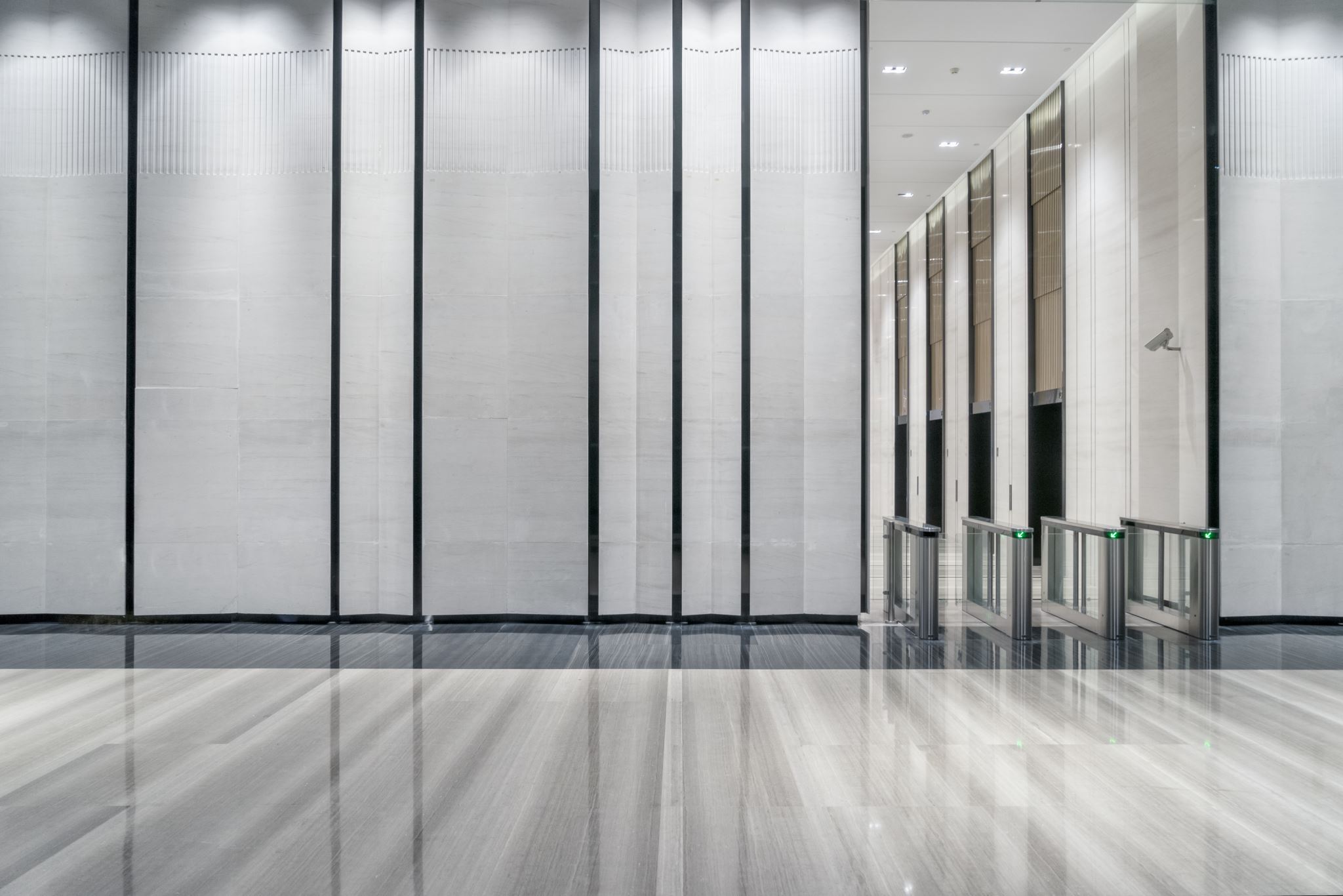 Steel door frame with glass panel